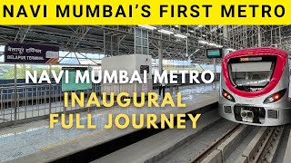 Navi Mumbai Metro Inaugural Run  Pendhar To Belapur Full Journey [upl. by Ruby]