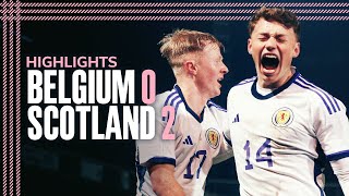 Belgium 02 Scotland  EURO Under21 Qualifying Highlights  Scotland National Team [upl. by Inkster582]