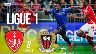 Brest vs Nice  Ligue 1 HIGHLIGHTS  110224  beIN SPORTS USA [upl. by Franek]