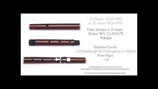 KHGraun 1704—1759 or JG Graun 1703—1771 Flute Sonata in D major Graun WV CvXVII75Adagio [upl. by Erdda129]