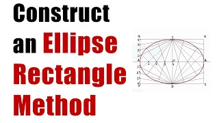 Construct an Ellipse  Rectangle Method  Engineering Curves  Engineering Drawing [upl. by Salot]