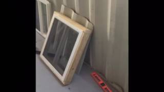 How to install a shipping container window [upl. by Heiney500]