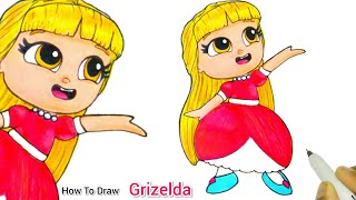 Princess Grizelda Wants to be MermaidHow To Draw Princess Grizelda From True amp the rainbow Kingdom [upl. by Kus]