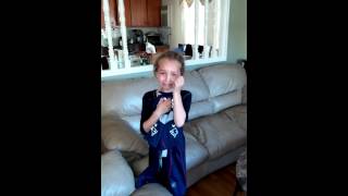 Bellas Birthday Surprise reaction to Patriots tickets [upl. by Noitsirhc213]