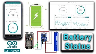 IoT Based Battery Monitoring System Using ESP8266 amp Arduino IoT Cloud [upl. by Armelda]