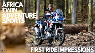 2022 Honda Africa Twin CRF1100 Adventure Sports Review First Ride Impressions [upl. by Nohsav]