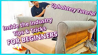 DIY HOW TO UPHOLSTER A COUCH  STEP BY STEP HOW TO REUPHOLSTER A SOFA  FaceliftInteriors [upl. by Lebanna]