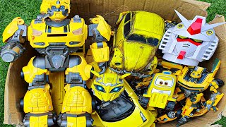 Yellow car is in the box  Bumblebee Optimus Prime Transformers Movie Autobots Full Mainan Robot [upl. by Eissej]