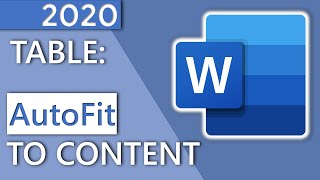 How to AutoFit table to content in Word in 30 SECONDS  HD 2020 [upl. by Schnell]