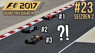 ZEER GROTE KANS OP PODIUMPLAATS  F1 2017 Career Mode 23 Seizoen 2 Bahrein [upl. by Orlene299]