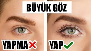 Küçük Gözleri Büyük Gösteren 10 Makyaj Hilesi ✅ [upl. by Manuela]