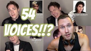 ONE GUY 54 VOICES With Music Drake TØP PATD Puth MCR Queen  Famous Singer REACTION [upl. by Stephie]