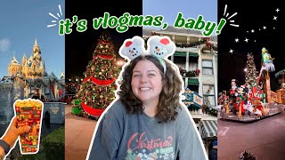 disneyland at christmas time vlogmas day 1 [upl. by Eugirne]