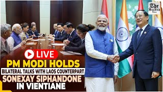 Live PM Modi holds bilateral talks with Laos counterpart Sonexay Siphandone in Vientiane [upl. by Torrin847]