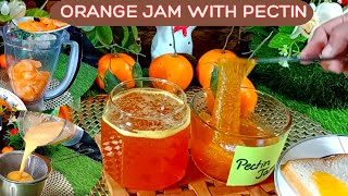 ORANGE JAM  DIY Make Pectin Homemade Orange Jam  Orange Jam Banane Ka Tarika Zaiqa By Mina Husain [upl. by Ardnuaet]