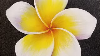 Plumeria Flower Acrylic Painting LIVE Tutorial [upl. by Tizes]