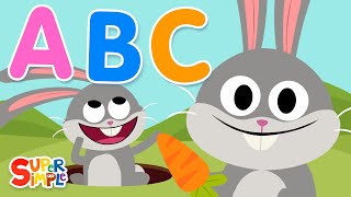 ABC Hop  Hop Along Alphabet Songs For Kids  Super Simple Songs [upl. by Acim24]