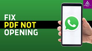 How To Fix WhatsApp PDF Not Opening 2024 [upl. by Nottap]