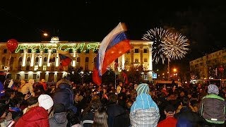 Celebrations in Crimea and Moscow as annexation treaty signed [upl. by Kotta]