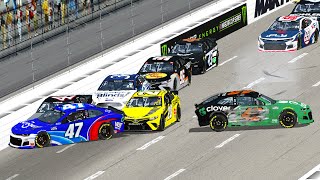 BIG MULTI CAR PILEUP IN MARTINSVILLE  NR2003 2021 Season [upl. by Sekofski]