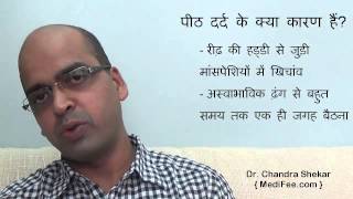 Back pain Signs and symptoms  Causes  Types  Treatments in Hindi [upl. by Enaenaj]