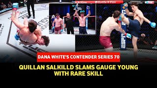 DWCS 70 Highlights Quillan Salkilld delivers a brutal kick that hits Gauge Young in the face [upl. by Alihet343]