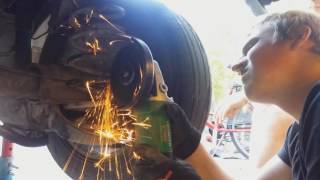 Welding Diff and Cutting Springs  940 Drift Missile [upl. by Ainoz]