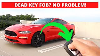 How to Unlock and START Your Mustang When Key Fob Battery DIES  Works on ALL S550 Mustangs [upl. by Parish]