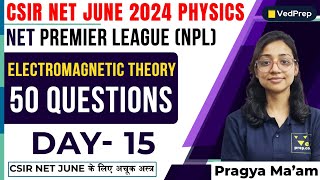 Electromagnetic Theory  CSIR NET JUNE 2024 Physics  IIT JAM  GATE P15 VedPrep Physics Academy [upl. by Male580]