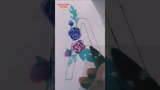 Flower drawing with A 🌹 Masuma761 [upl. by Audsley5]