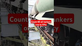 Oil Tanker Over Bridge With Two Brake Van At Both End  Long Oil Tanker Train With Two Brake Van [upl. by Komsa]