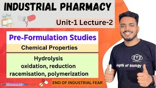 Preformulation studies  chemical properties  industrial pharmacy unit 1  part2 industrial [upl. by Annoel]