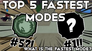 Top 5 FASTEST Modes In Shindo Life  The 5 SPEEDY Modes In Shindo  Shindo Life ROBLOX [upl. by Skolnik]