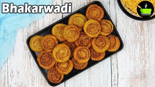 Bhakarwadi Recipe  How To Make Bhakarwadi  Bakarwadi Recipe  Maharashtrian Bhakarwadi  Snacks [upl. by Emad]