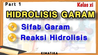 Hidrolisis Garam 1  Sifat Garam  Reaksi Hidrolisis [upl. by Christin911]