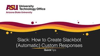 Slack How to Create Slackbot Automatic Custom Responses [upl. by Notsirk]