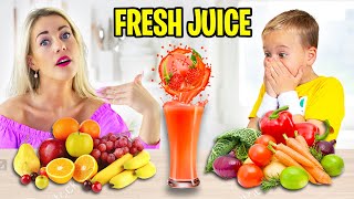 JUICE Challenge  Worlds Healthiest Challenge  GabyandAlexFamily [upl. by Nizam]