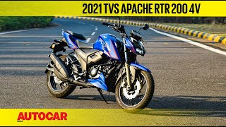 2021 TVS Apache RTR 200 4V review  Riding modes tested  First Ride  Autocar India [upl. by Docilu711]