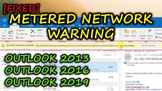 FIXED How to fix Metered Network Warning in Outlook  Windows 10 outlook meterednetworkwarning [upl. by Drucill]