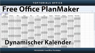 Dynamischen Kalender erstellen  Download Free Office PlanMaker [upl. by Adnomar]