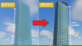 How to Build a Realistic Glassy Skyscraper in MINECRAFT  Full Tutorial [upl. by Ellerud]