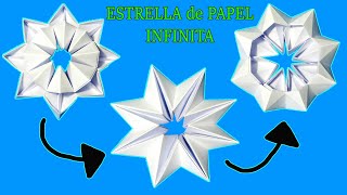 Como hacer una estrella de papel infinita  origami [upl. by Layor772]