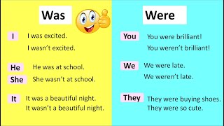 WAS vs WERE 🤔 How to use the verb correctly  English grammar [upl. by Atteynad]