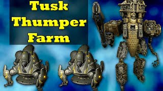 Warframes Best Plains of Eidolon Resource Farm Tusk Thumper Farming [upl. by Aubyn]