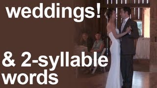 Weddings 2Syllable Words Stress in American English [upl. by Filipe807]