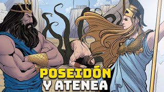 Atenea y Poseidón La Gran Disputa entre los Dioses  Versión animada  Mitología Griega [upl. by Ehling]