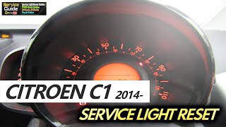 Citroen C1 2014 Service Light Reset [upl. by Giorgi]