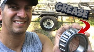 How To Grease Trailer Wheel Bearing By Hand [upl. by Ardnekahs]