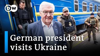 Ukraine German President Steinmeier arrives in Kyiv  DW News [upl. by Dorry541]