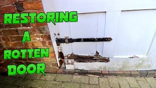 Rotten Door Full Repair Heres How I Did It [upl. by Dlonyar707]